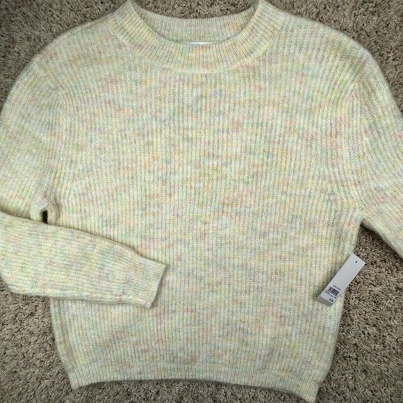 Nordstrom BP NWT Fuzzy Multicolor Sweater XXS Oversized Soft Long Sleeve - Picture 1 of 8